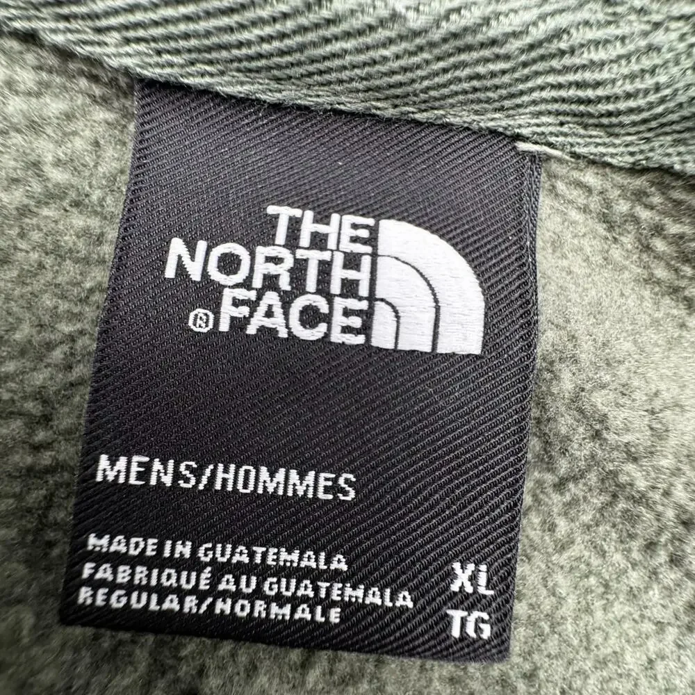 THE NORTH FACE Mens XL Green Pullover Sweatshirt Hoodie Sideways Logo Athleisure